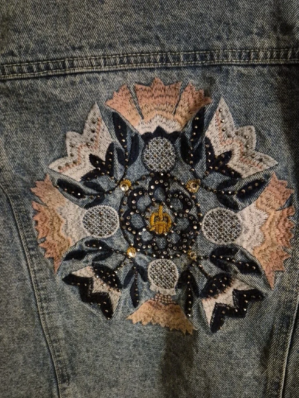 bebe Light Blue Denim Jacket with Black Label - Picture 3 of 8